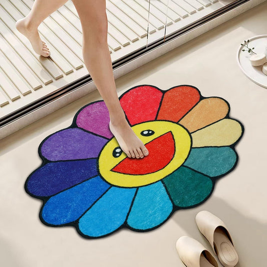 Sunflower Bathroom Rugs for Kids