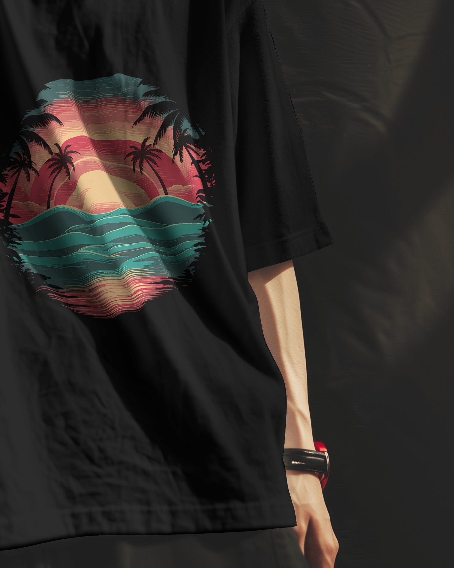 Sunset Paradise Terry Oversized T-Shirt  [UNISEX]