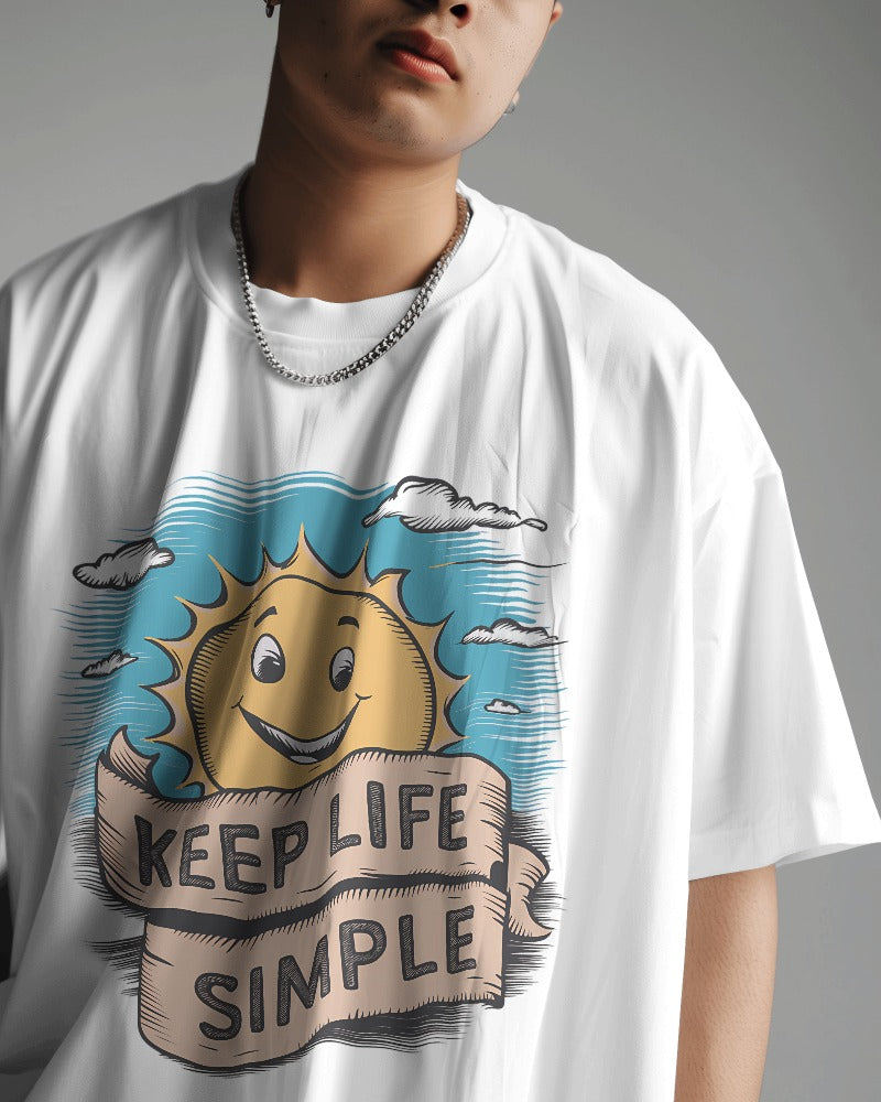 Keep Life Simple Terry Oversized T-Shirt [UNISEX]