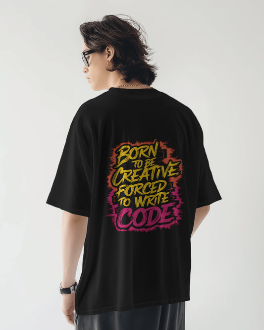 "Born to Be Creative" Terry Oversized T-Shirt [UNISEX]